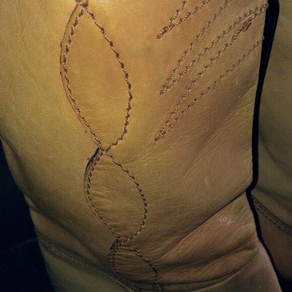 Vintage Galliano Tan Cowboy Boots - Picture 4 of 6